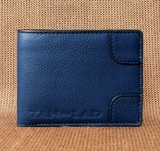 Handmade Navy Wallet Leather Refined Artistic Unique